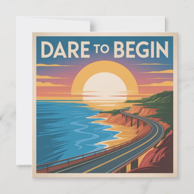 Dare To Begin Magnetic Invitation (Front)
