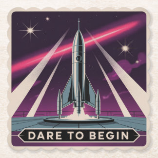 Dare To Begin Paper Coaster