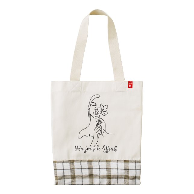"Dare to diverge Tote" Zazzle HEART Tote Bag (Back)