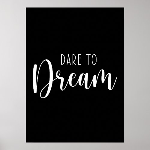 Dare To Dream Gym Hustle Success Motivation Poster