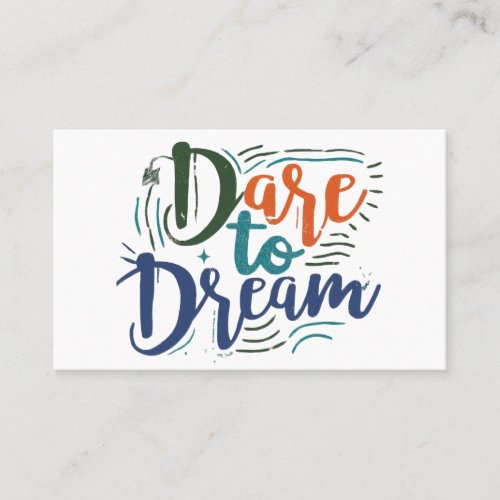 Dare to Dream Logo Business Card