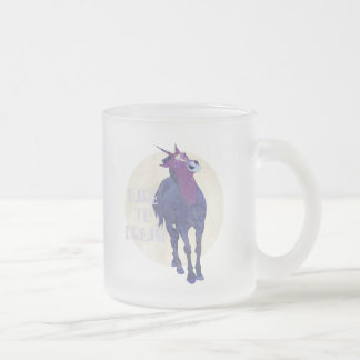 Dare to Dream Unicorn gifts Frosted Glass Coffee Mug