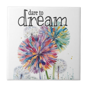 Dare to Dream, Wishes, Sml (4.25" x 4.25") Ceramic Tile