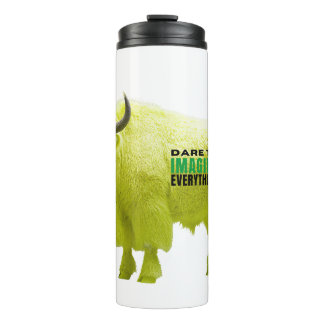 Dare to Imagine Everything Yellow Bison Tumbler