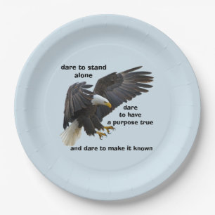 Dare to Stand Alone, American Bald Eagle Edition Paper Plates