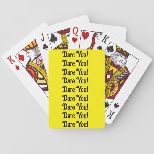 Dare You Yellow Playing Card Deck