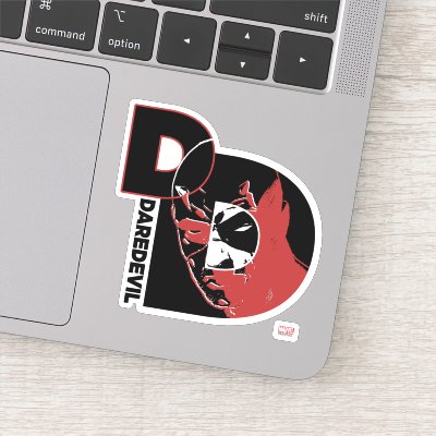 Daredevil Face In Logo Sticker