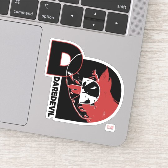 Daredevil Face In Logo Sticker 