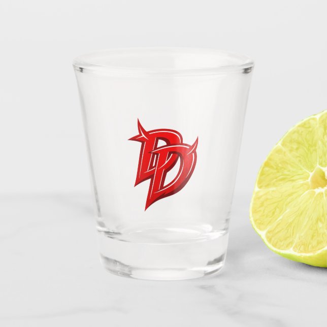 Daredevil inspired logo shot glass (Front)