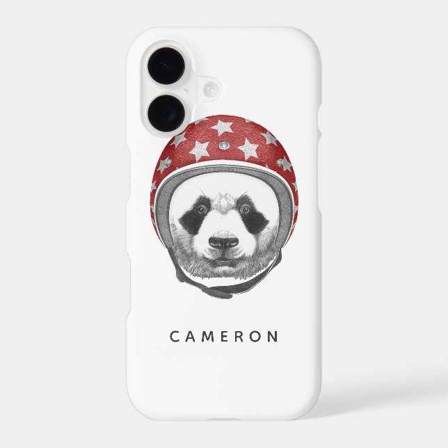 Daredevil Panda | Add Your Name Iphone Case (Back)