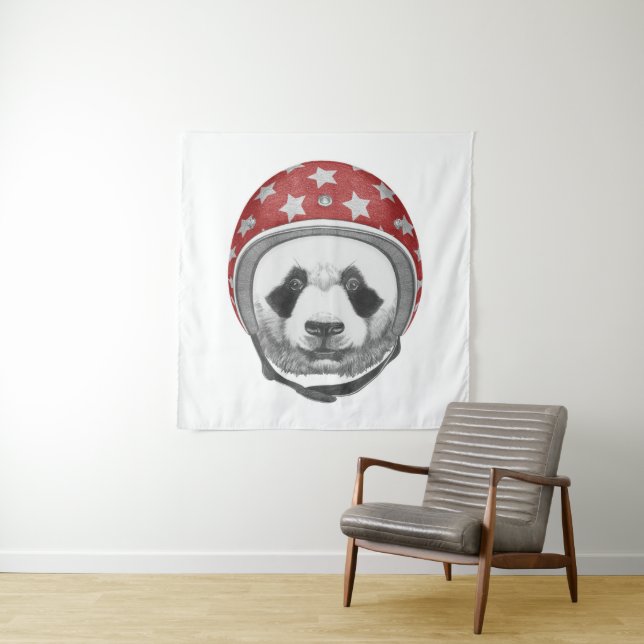 Daredevil Panda Tapestry (In Situ)