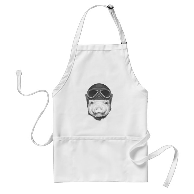 Daredevil Pig Adult Apron (Front)