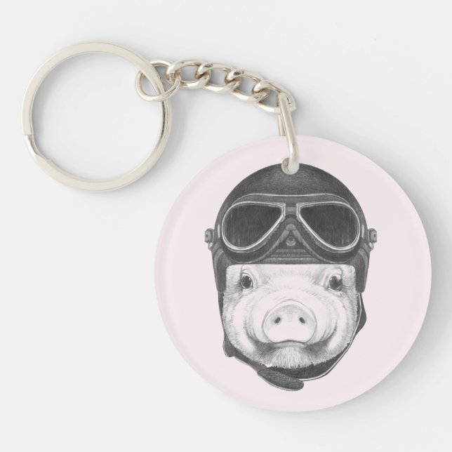 Daredevil Pig Keychain (Front)