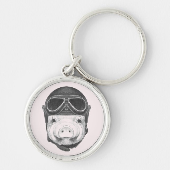 Daredevil Pig Keychain (Front)