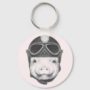 Daredevil Pig Keychain