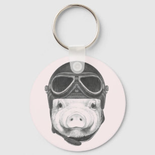 Daredevil Pig Keychain