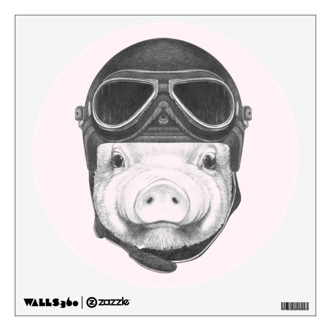 Daredevil Pig Wall Decal (Front)