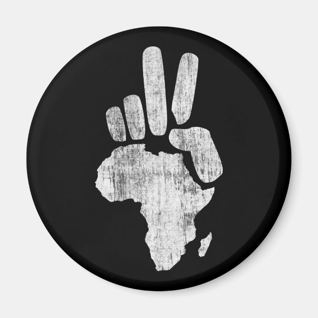 darfur africa peace hand magnet (Front)
