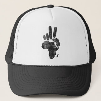 darfur africa peace hand trucker hat