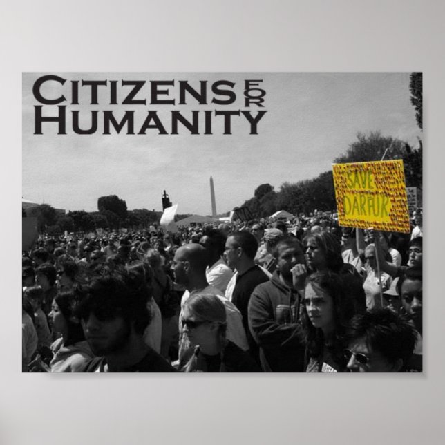 Darfur Protest Poster (Front)