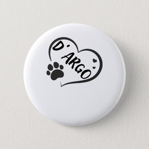 Dargo Name In A Heart With A Paw  Button