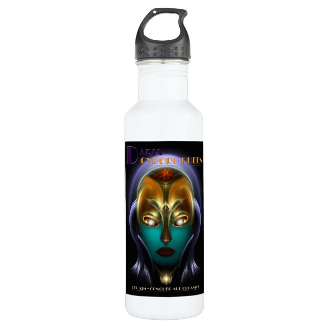 Daria Cyborg Queen Stainless Steel Water Bottle (Front)
