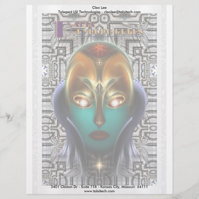 Daria Cyborg Queen Tech Letterhead (Front)