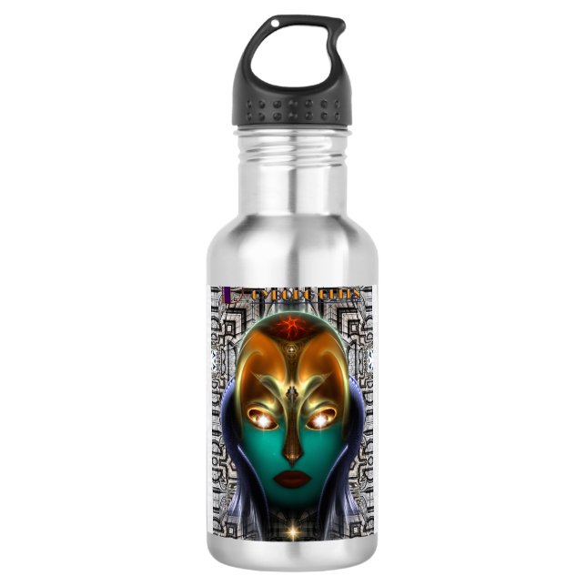 Daria Cyborg Queen Tech Stainless Steel Water Bottle (Front)