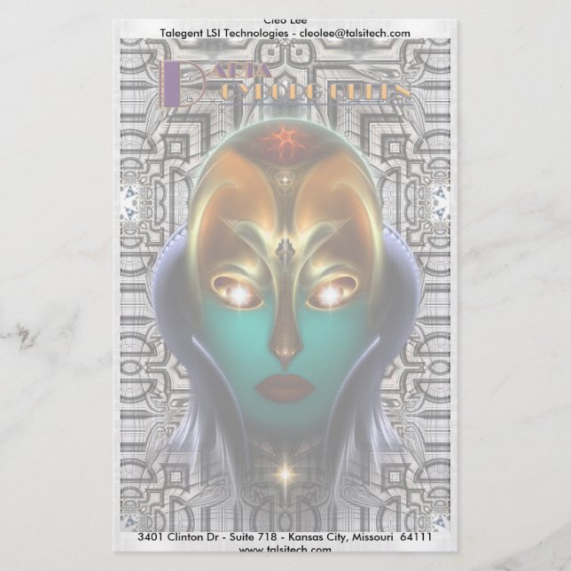 Daria Cyborg Queen Tech Stationery (Front)