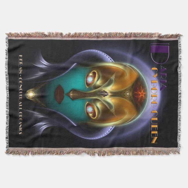 Daria Cyborg Queen Throw Blanket (Front)