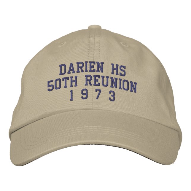 Darien High School 50th Reunion Embroidered Baseball Cap (Front)
