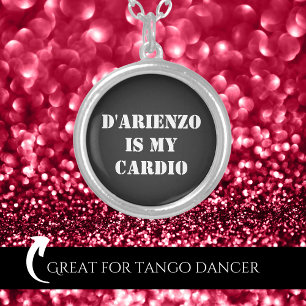 D'Arienzo is my cardio Tanguero Argentine Tango  Silver Plated Necklace