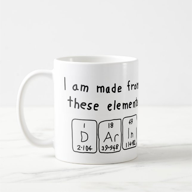 Darin periodic table name mug (Left)