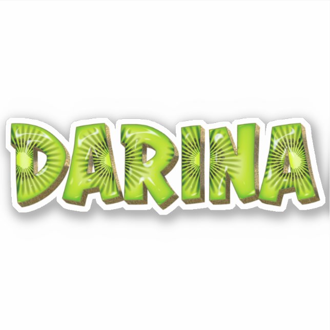 Darina Name Kiwi Design Decal Sticker (Front)