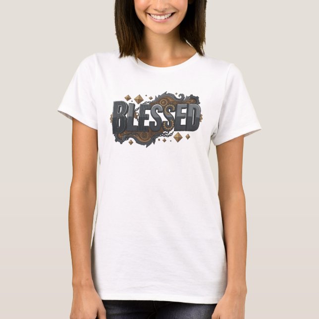 Daring BLESSED 2D Artistic Expression T-Shirt (Front)