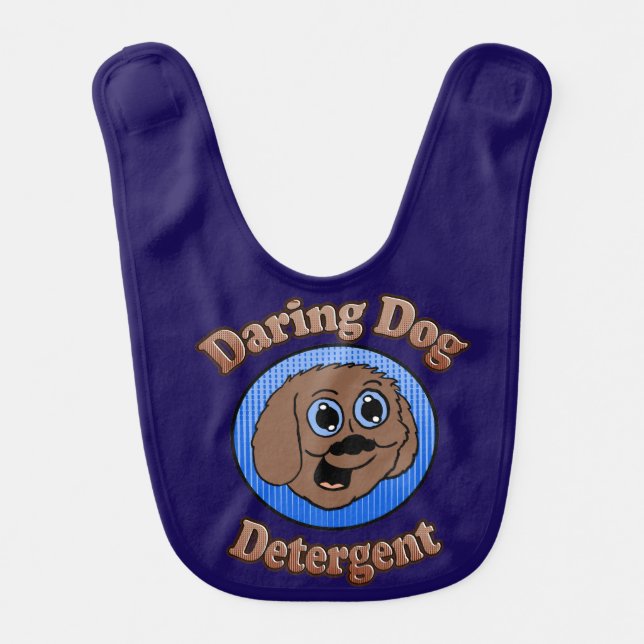 Daring Dog Detergent Baby Bib (Front)