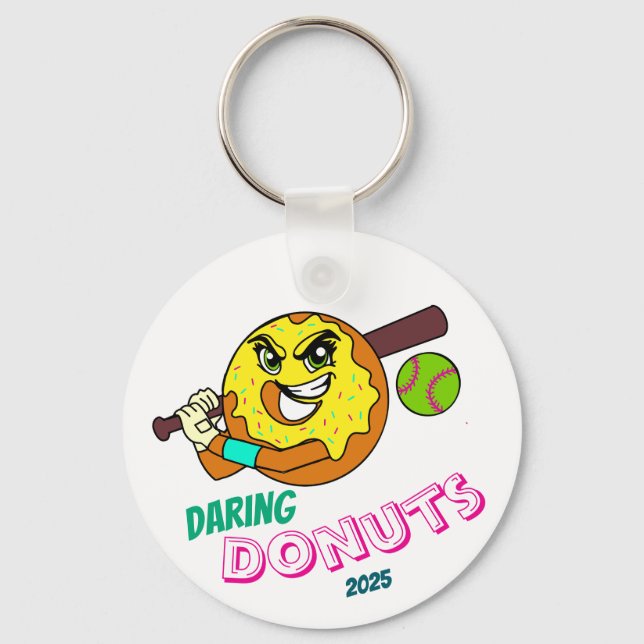 Daring Donuts - Softball Bag Keychain (Front)