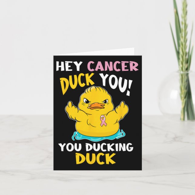 Daring Duckie - Breast Cancer Warrior  Card (Front)