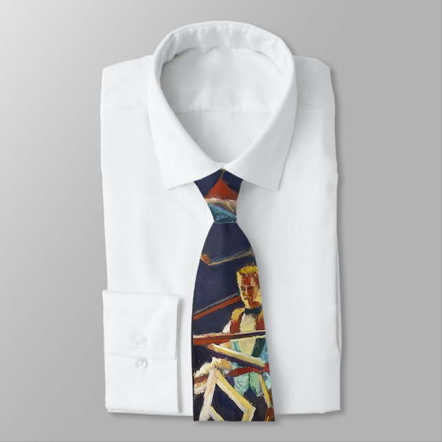 Daring Flying Wallendas Red Blue Yellow Neck Tie (Tied)