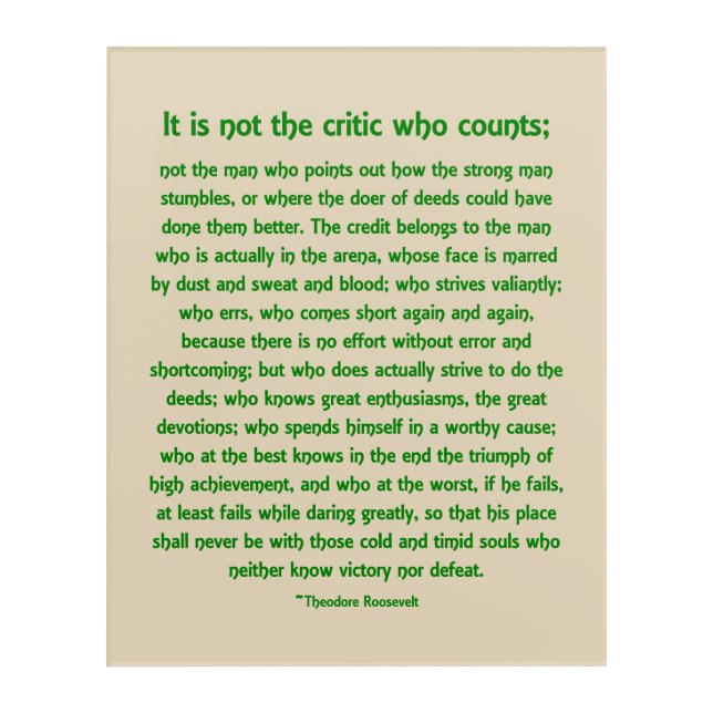 Daring Greatly - Acrylic Art (Front)