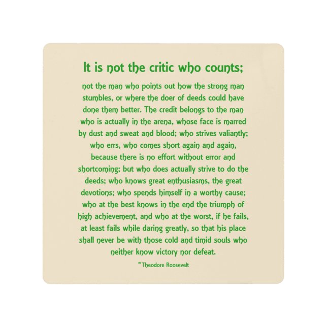 Daring Greatly - Metal Wall Art (Front)