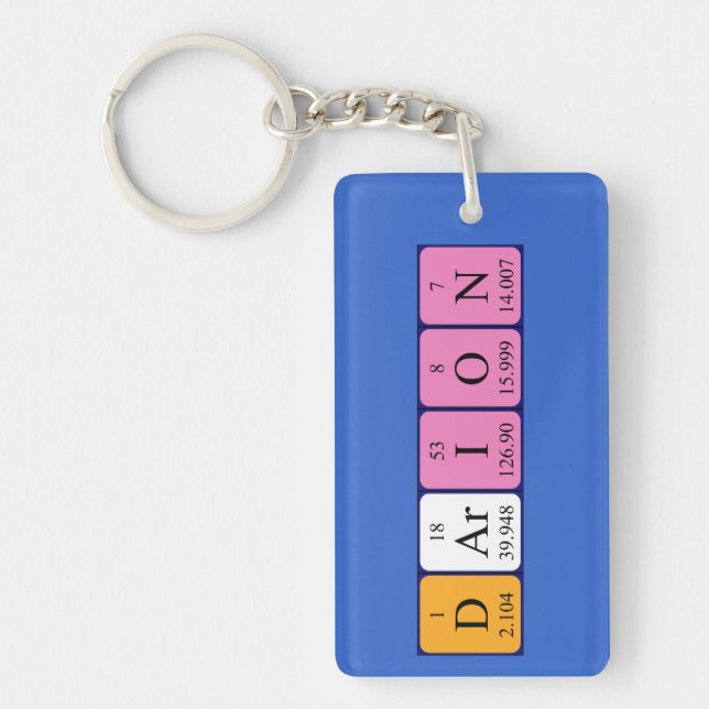 Darion periodic table name keyring (Front)