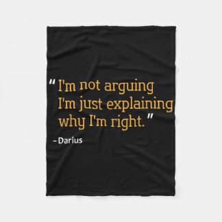 Darius Gift Quote Funny Birthday Personalized Name Fleece Blanket