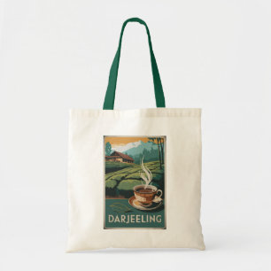 Darjeeling India Tea Travel Art Vintage Tote Bag