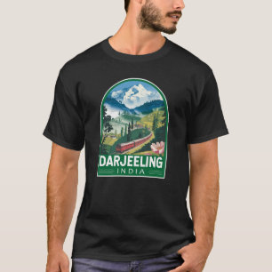 Darjeeling India Travel Art Emblem T-Shirt
