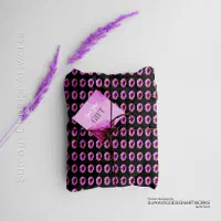 Dark 1 Minimal Pink Flower Wrapping Paper