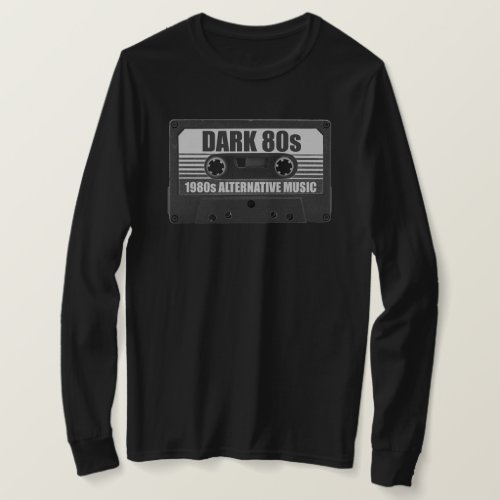 DARK 80s Cassette Tape Long Sleeve T_Shirt