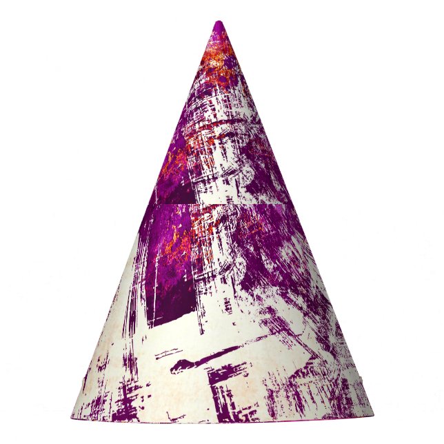 Dark Abstract Blots Background Party Hat (Front)