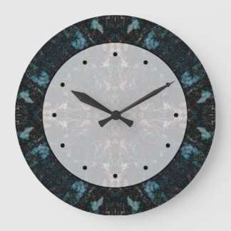 Dark Abstract Design with Some Soft Edges. Large Clock