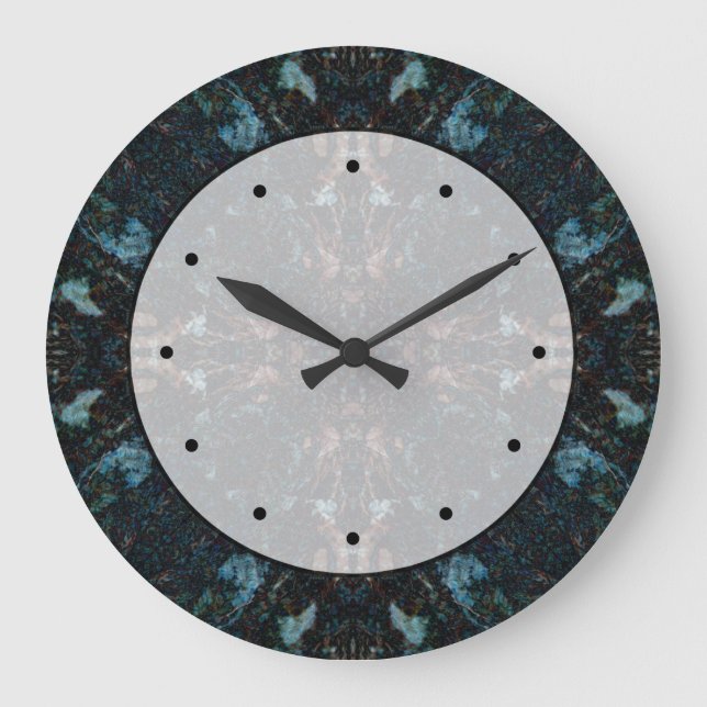 Dark Abstract Design with Some Soft Edges. Large Clock (Front)